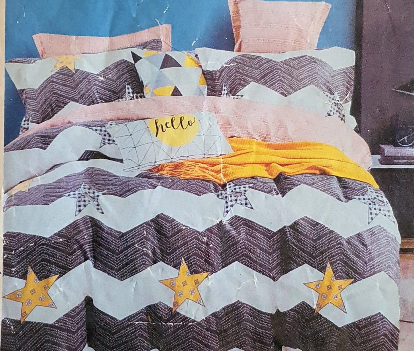 Premium King Fitted Cotton 3 Piece Bedsheet set