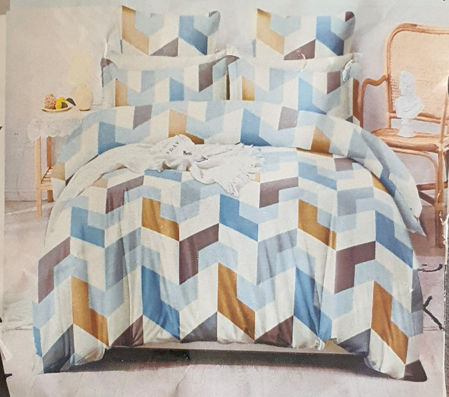 Premium King Fitted Cotton 3 Piece Bedsheet set