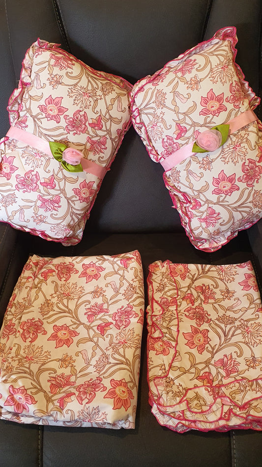 Premium Cotton Queen 5 Piece Bedsheet set