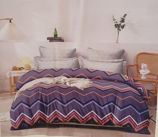 Premium Queen  Flat sheet Cotton 4 Piece Bedsheet with comforter